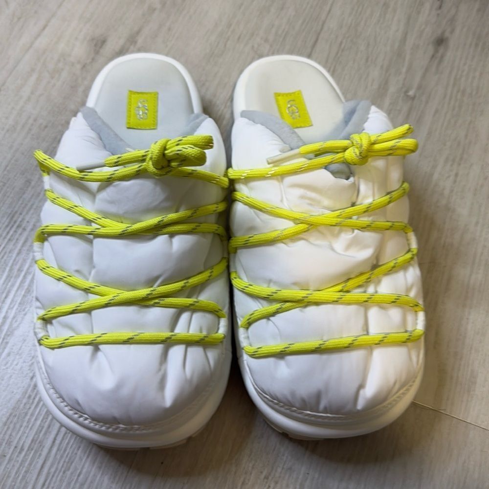 New- Ugg- Spaceslider Tech Slide- White And Neon … - image 5